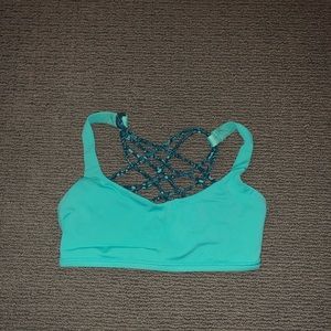 lululemon “Free To Be Bra Wild” in Teal/Dark Green